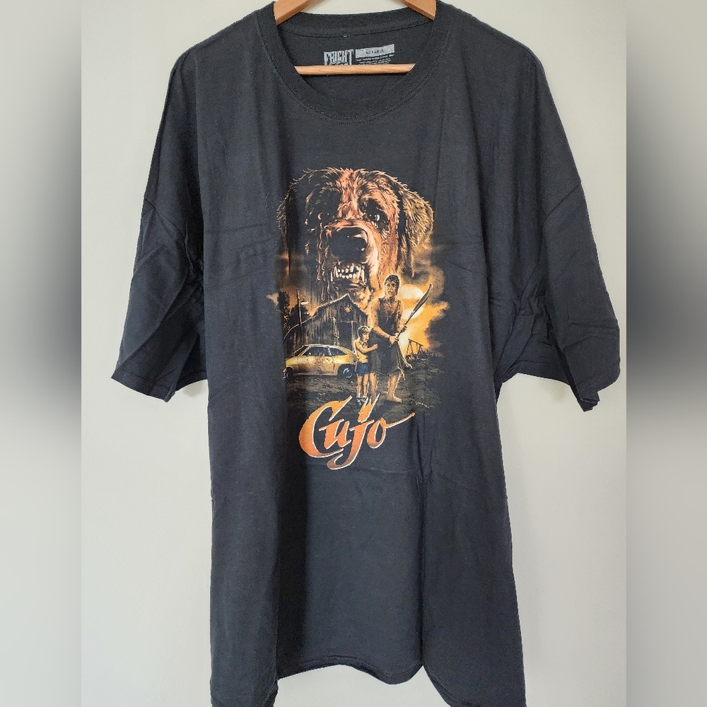 New Fright Rags Cujo Movie Graphic Tee, Black, Cotton, 4XL